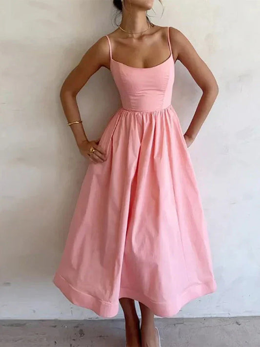 Jovie - Sleeveless Spaghetti Strap Dress